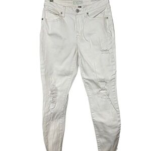 Rewash -Off white Distressed‎ Jeans - size 3/26 regular super high waist